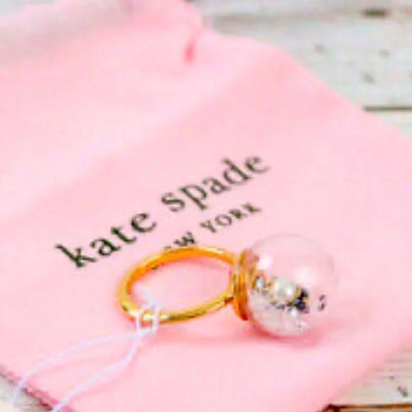 New Kate Spade arctic friends penguin snow globe ring - Picture 5 of 9